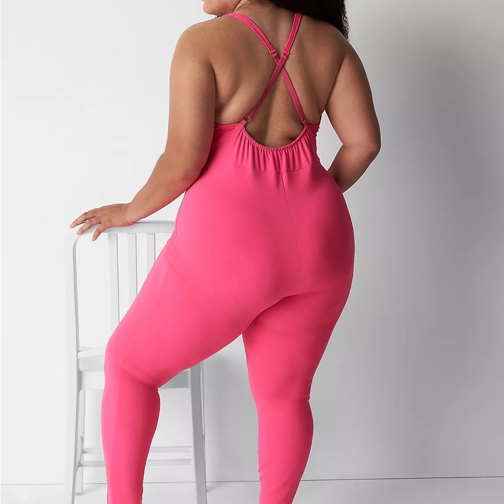 Cacique Vibrant Pink Sleeveless Jumpsuit - Picture 3 of 4